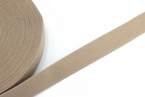 Gurtband Baumwolle 30mm sandstein (1 m)